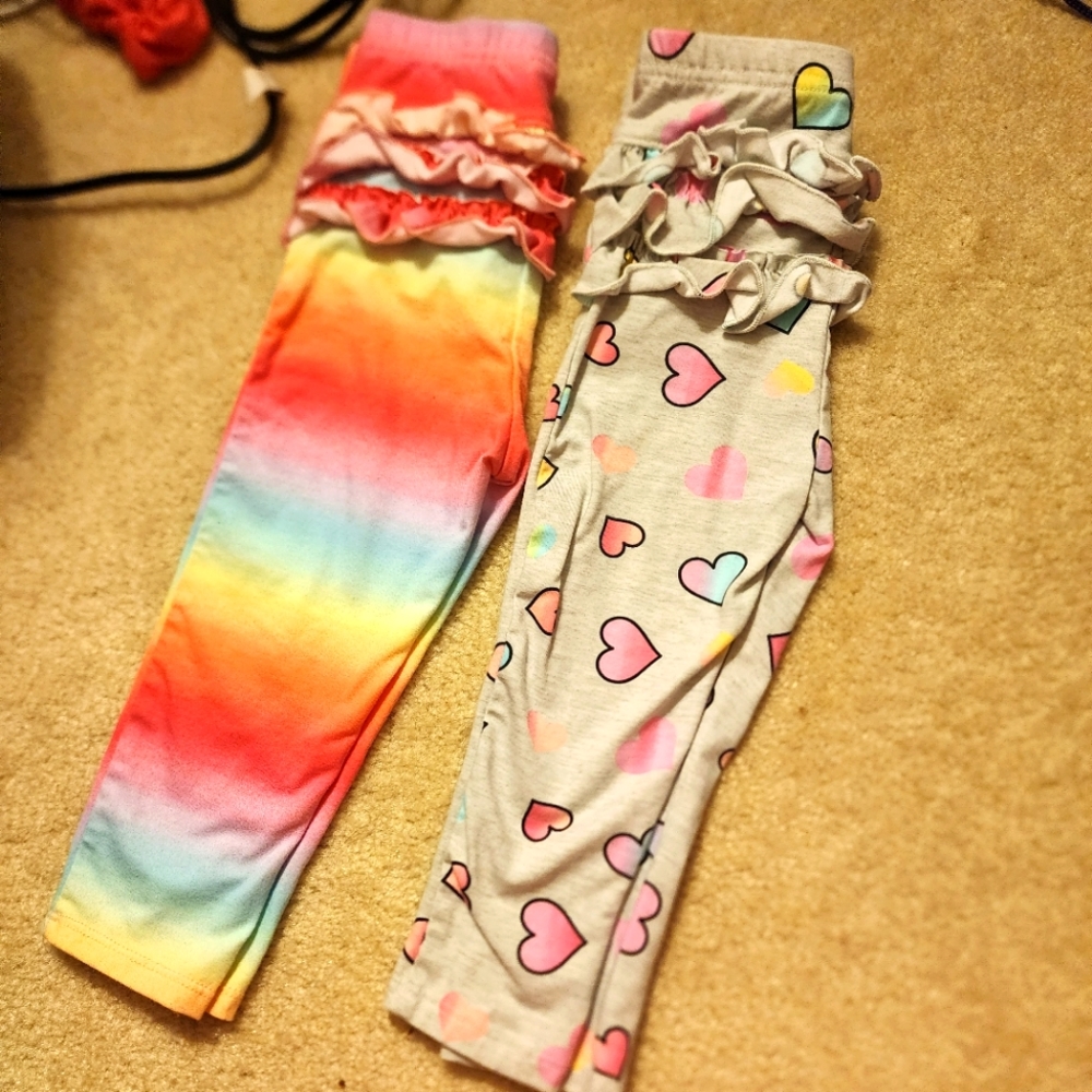 *nd 18-24 month rainbow & heart ruffled leggings (must be bundled to buy)